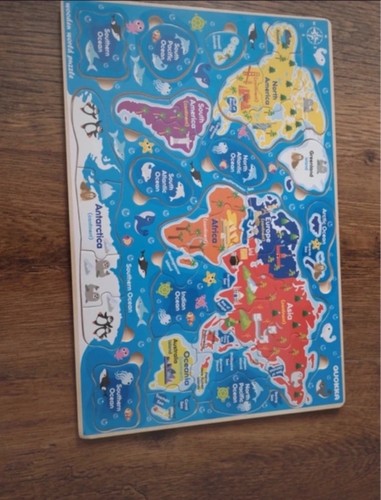 Wooden jigsaw puzzle board - puzzle, x2/