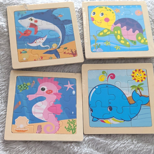 Wooden sea life jigsaw - sea,