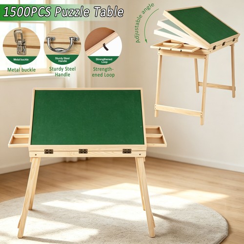 Jigsaw puzzle table with - jigsaw,